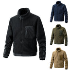 Men's Fleece Jacket with Stand Collar - Autumn/Winter Fashion - Uzzora